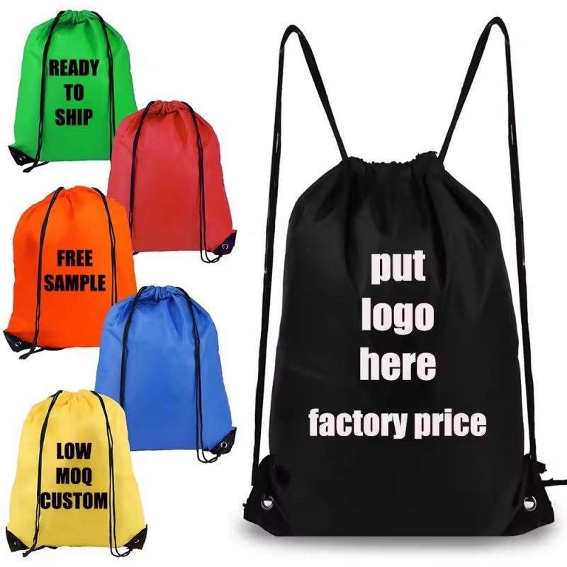 Sports Polyester Drawstring Bag