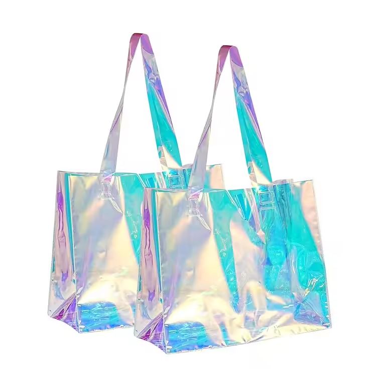 Transparent Holographic Shopping Bags